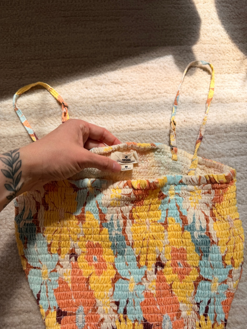 RipCurl sunrise session floral strapless sundress - Picture 9 of 12